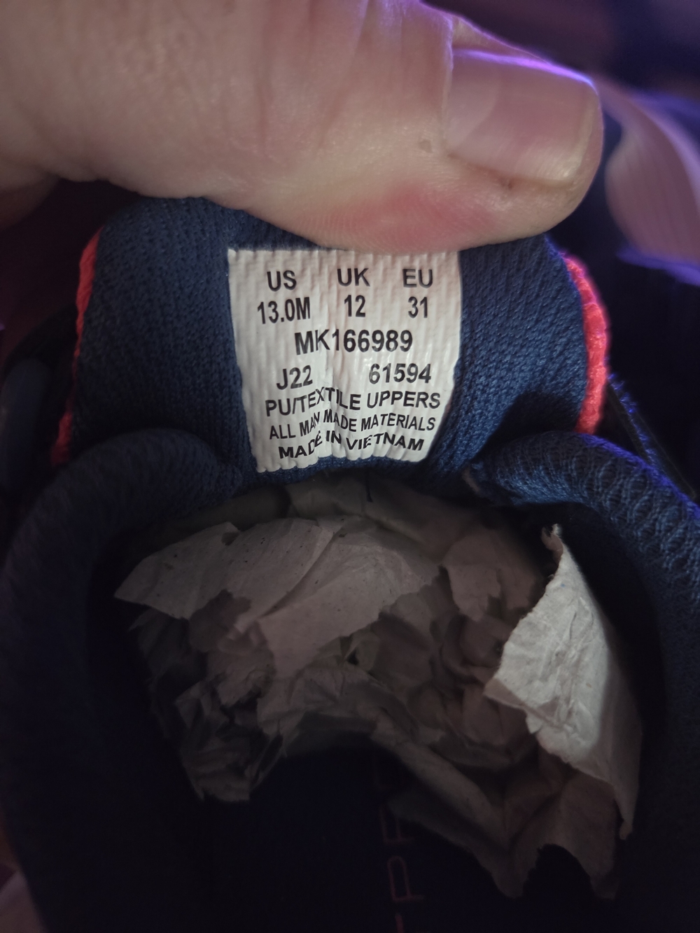 Merrell Kids Navy Blue, Pink and Coral Trail Sneakers - Picture 4 of 10